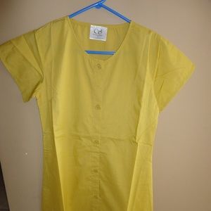 Medical Professional Uniform Scrubs Yellow Size S